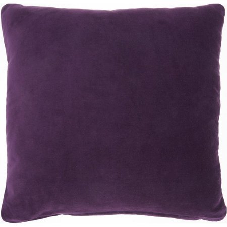 PALACEDESIGNS 16 x 16 in. Purple Velvet Modern Throw Pillow PA2627665